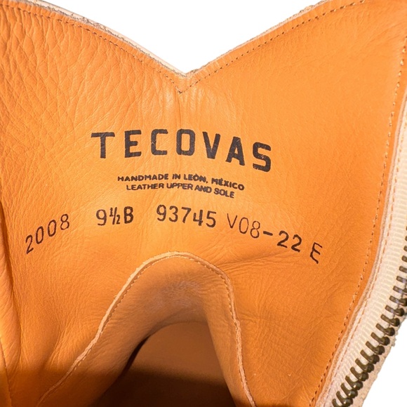 Tecovas The Daisy Booties Bone White Womens 9.5 - Picture 8 of 12